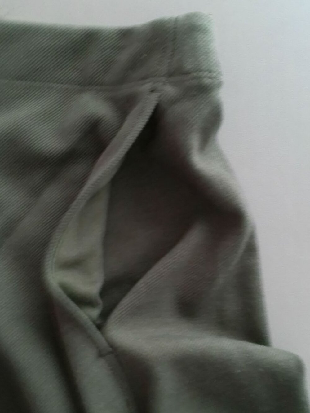 MAX STUDIO LONDON Stretch Waist High Waist Olive Green Barrel Leg Trousers L - Picture 11 of 14